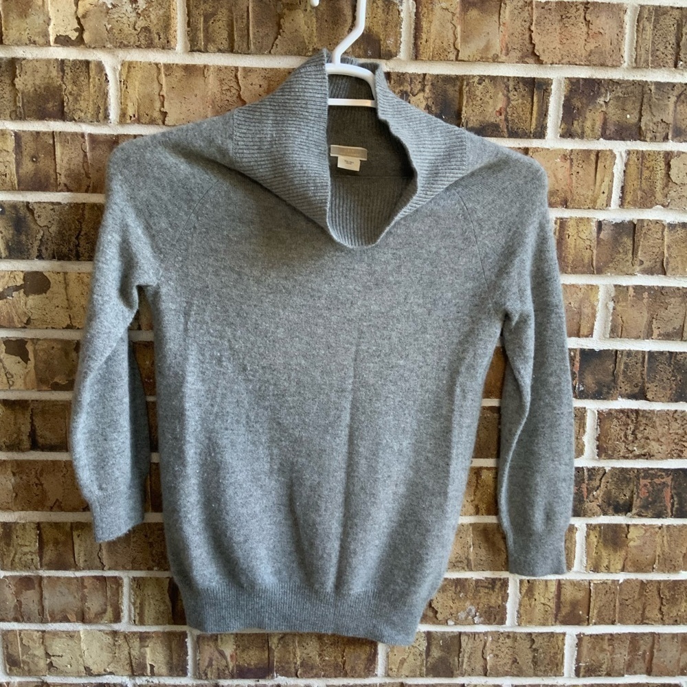 J. Crew Heather Gray Turtleneck Sweater - Picture 6 of 7